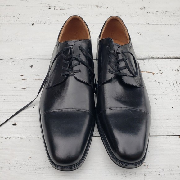 Florsheinm Men's 13/47 Lite Hybrid Plain Toe Tie Oxford Leather Black NEW - Picture 2 of 6